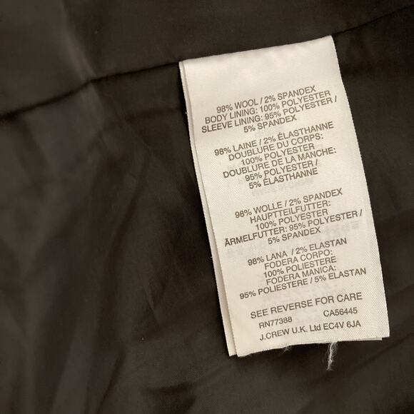 J.Crew Regent Wool Blazer Women’s Sz 6 Gray B0323 Work Career Business Preppy - Picture 9 of 9